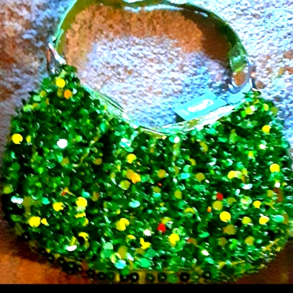 Emerald green hobo bag